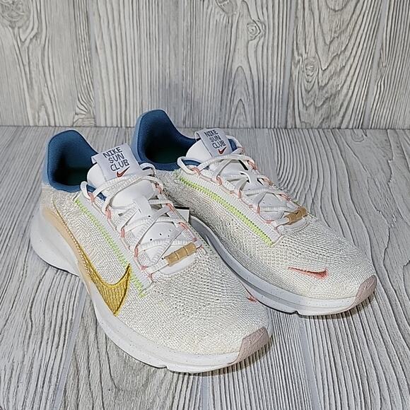 Nike SuperRep Go 3 Flyknit Next Nature Sun Club White Sanded Gold Sneakers NWT - Picture 11 of 15